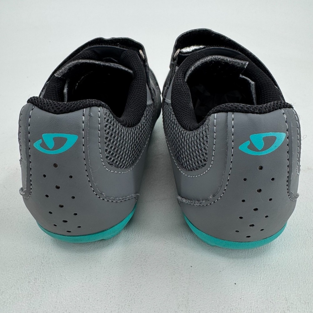 Giro Riela RII Cycling Shoes WOMENS Gray Blue Hook & Loop Close SIZE 8.5 - Picture 14 of 16